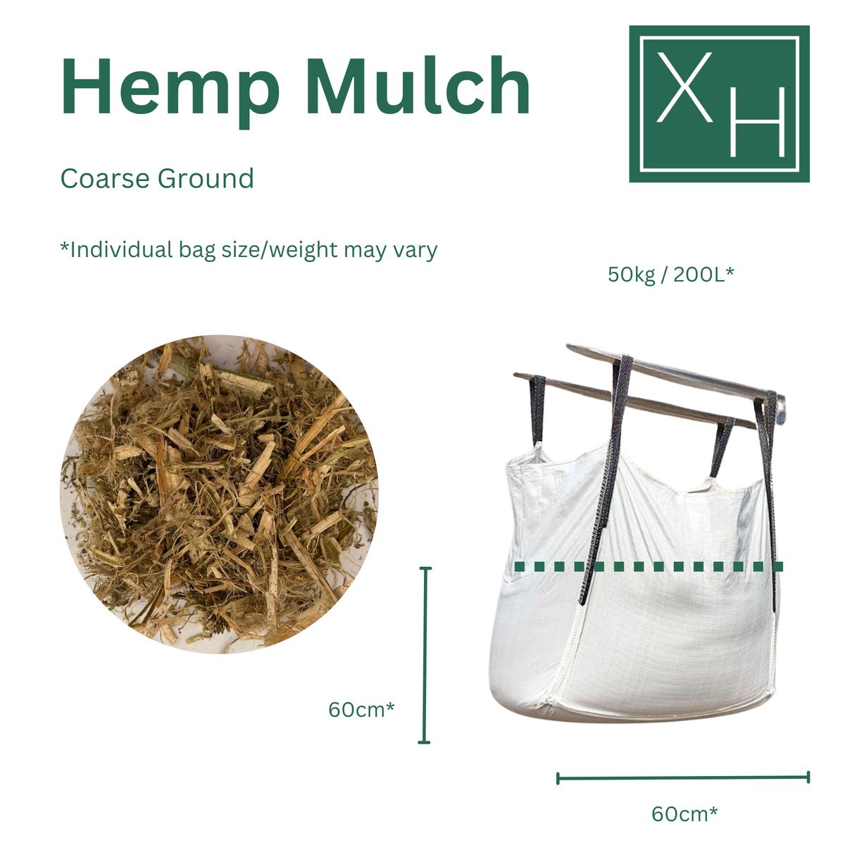 Coarse Hemp Mulch - Pickup & Local Delivery