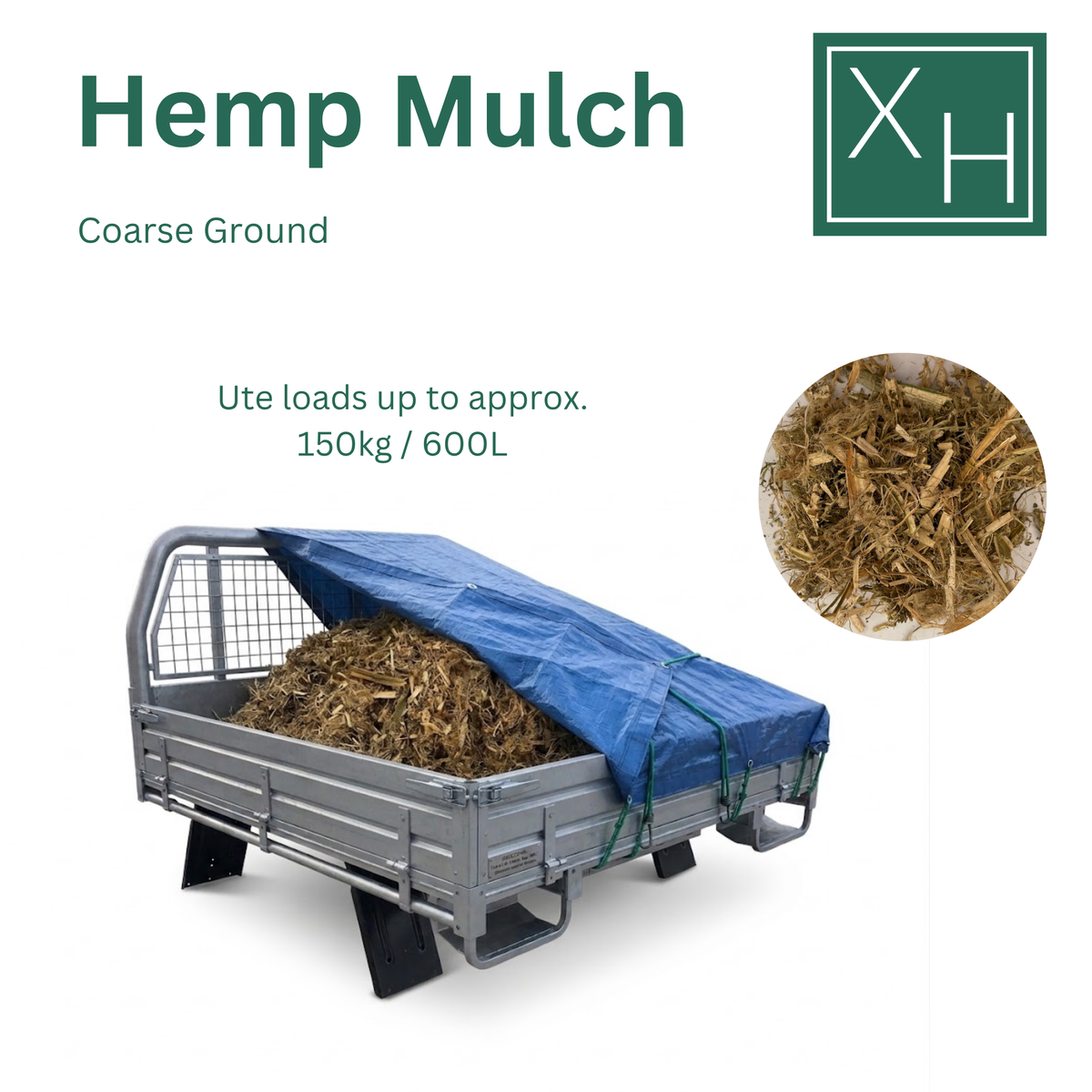 Coarse Hemp Mulch - Pickup & Local Delivery